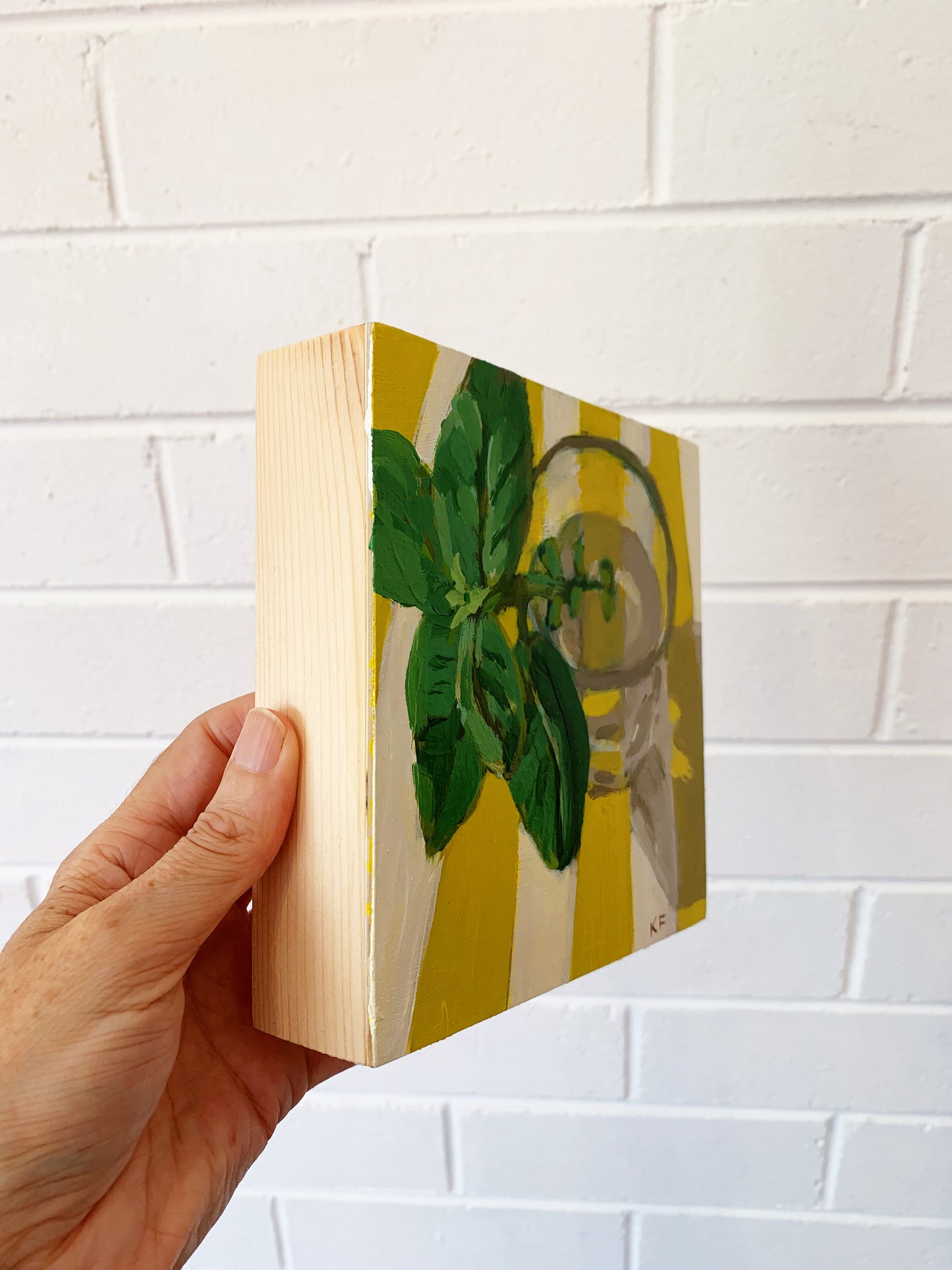 Basil and Yellow Stripes