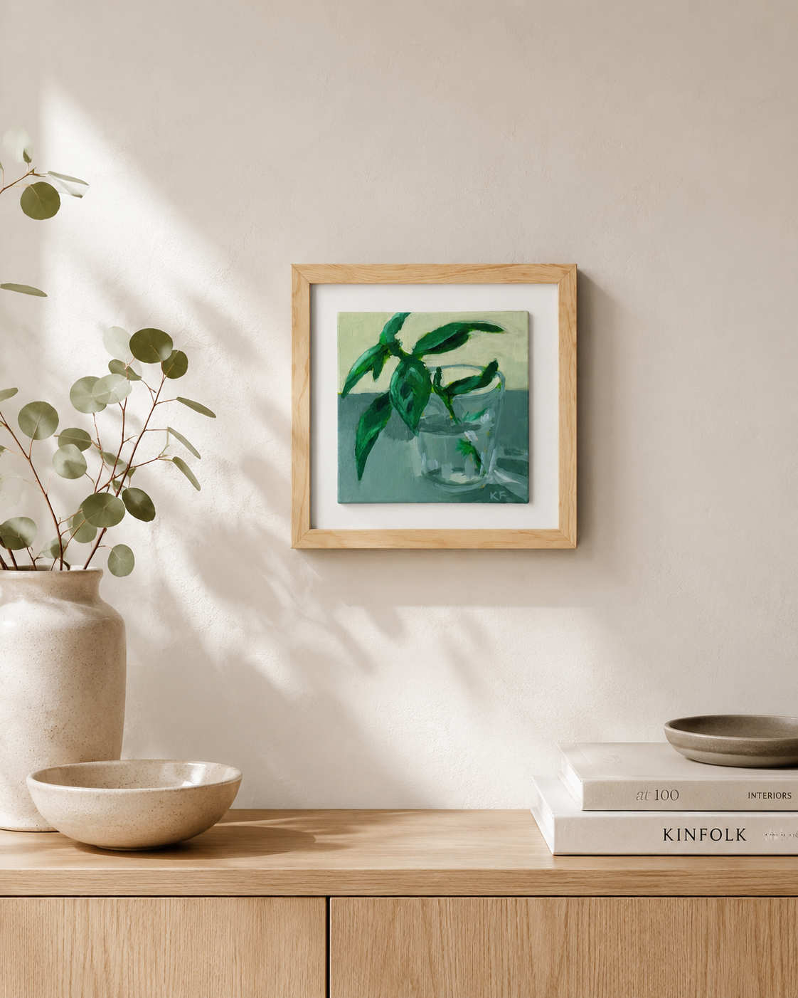 Basil in a glass