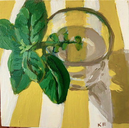 Basil and Yellow Stripes
