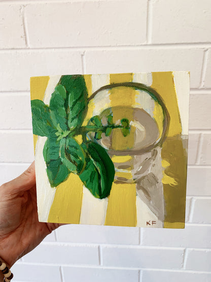 Basil and Yellow Stripes