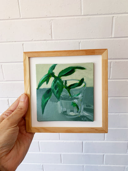 Basil in a glass