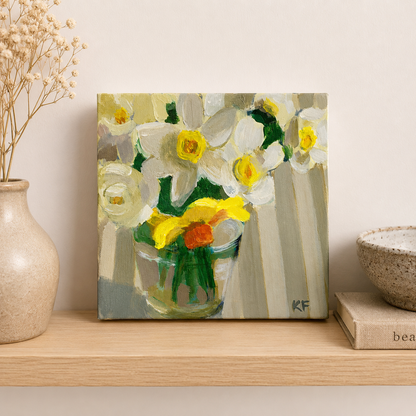 Daffodils and Grey Stripes