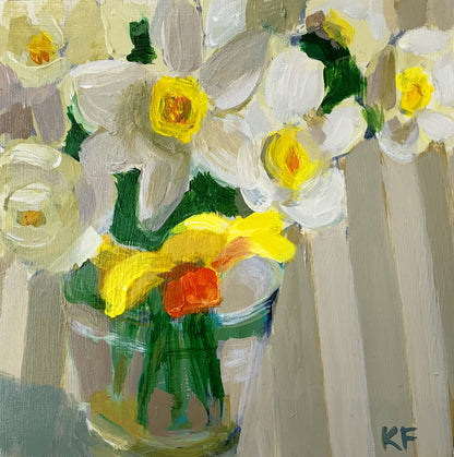 Daffodils and Grey Stripes
